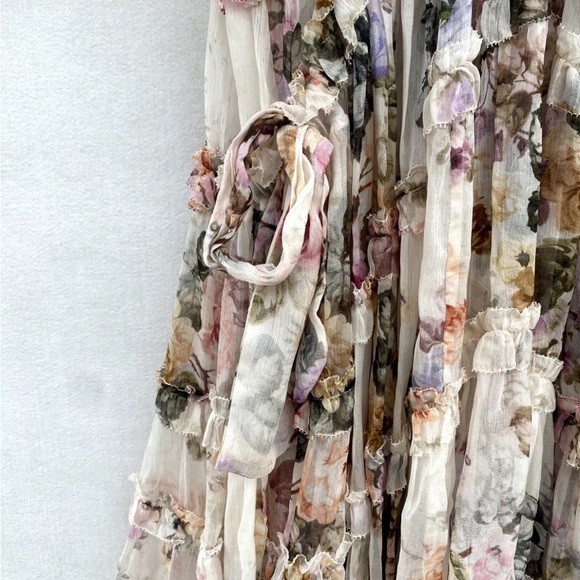ZIMMERMANN Brighton Frill Billow Floral Georgette Minidress Size AU 2 / US M (8) - Picture 7 of 11